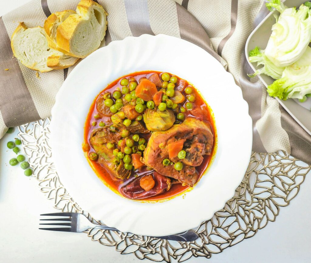 erbsen mit Kalbsfleisch