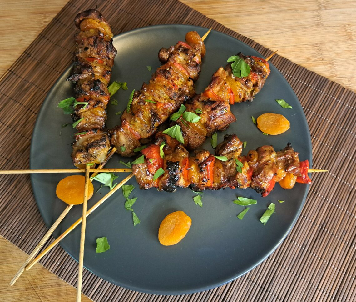 Lamm-Sosaties mit Aprikosen - Rezept