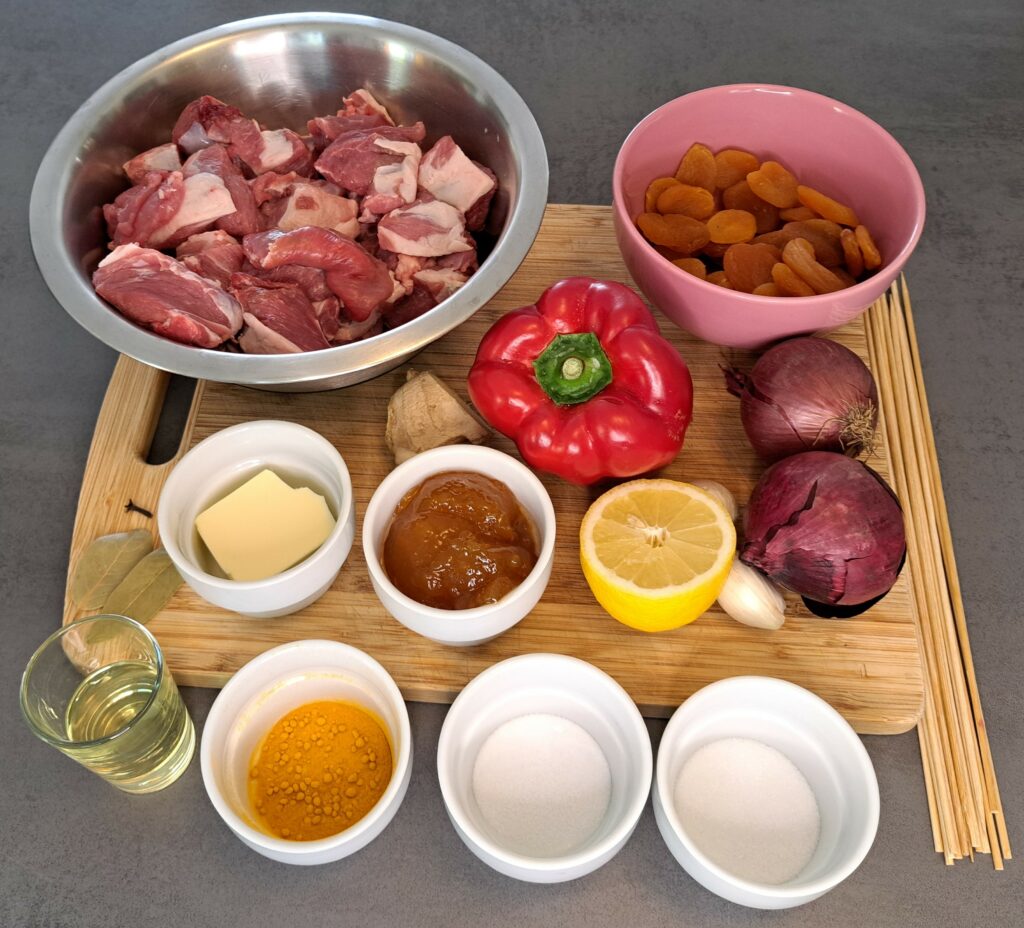 Lamm-Sosaties mit Aprikosen - Zutaten