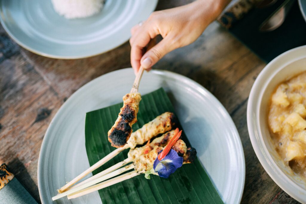 Satay als Vorspeise