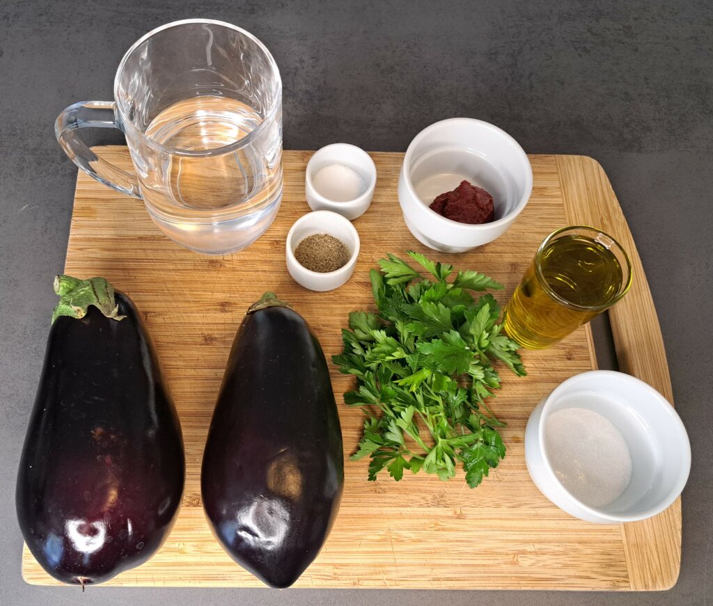 Imam Bayildi - Türkische gefüllte Aubergine - Zutaten Auberginen