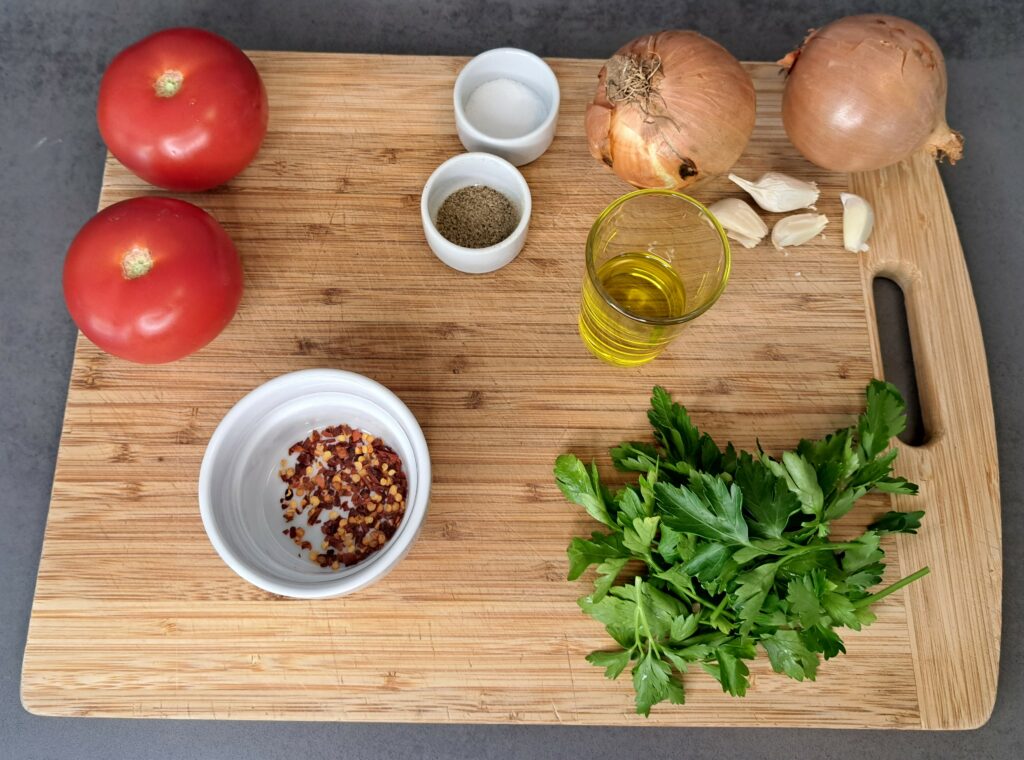 Imam Bayildi - Türkische gefüllte Aubergine - Zutaten Füllung