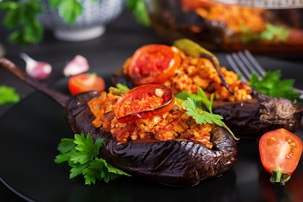 Imam Bayildi - gefüllte Aubergine