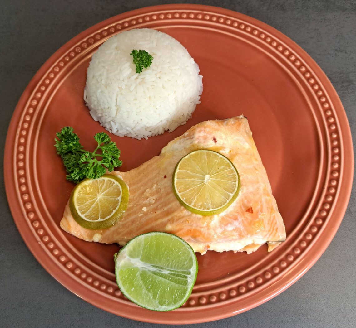 Karibischer Ofenlachs mit Limette und süßer Chili - Rezept