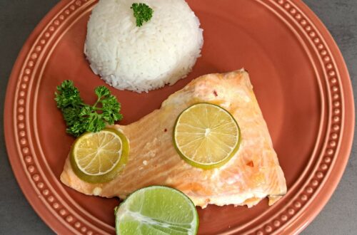 Karibischer Ofenlachs mit Limette und süßer Chili - Rezept