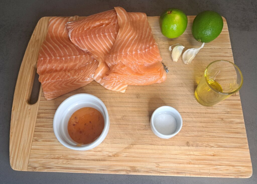 Karibischer Ofenlachs mit Limette und süßer Chili - Zutaten