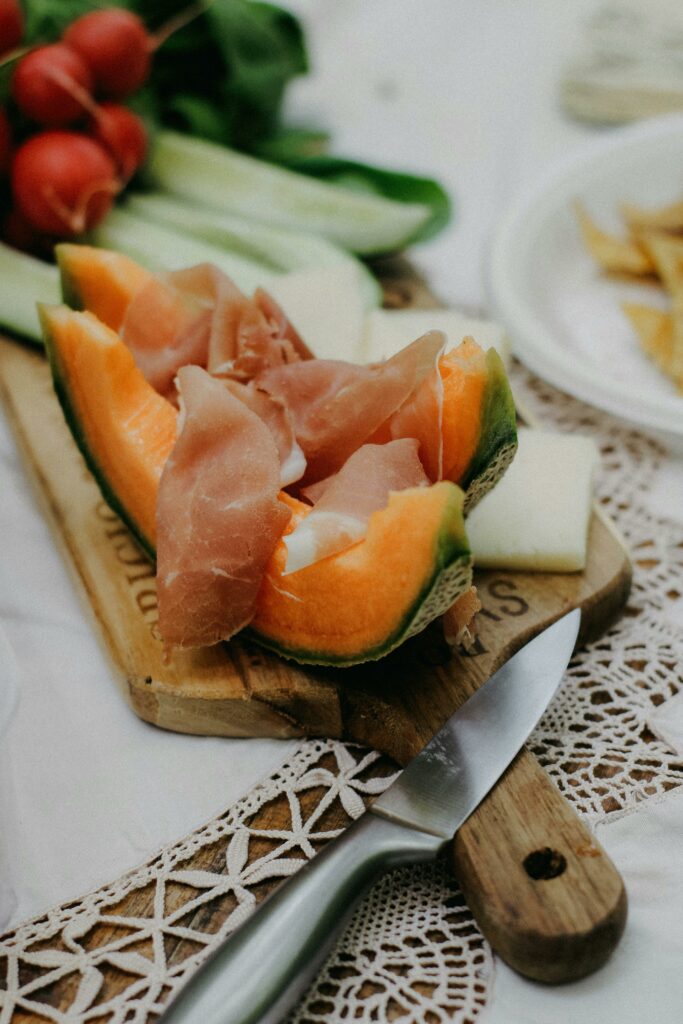Honigmelone mit Schinken