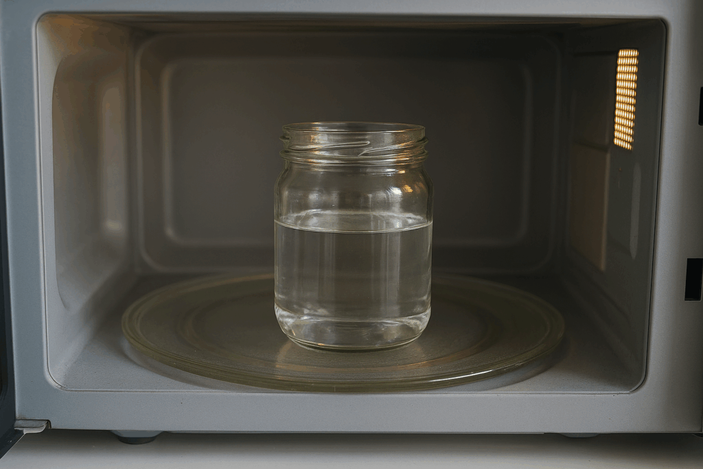 Glas in Mikrowelle