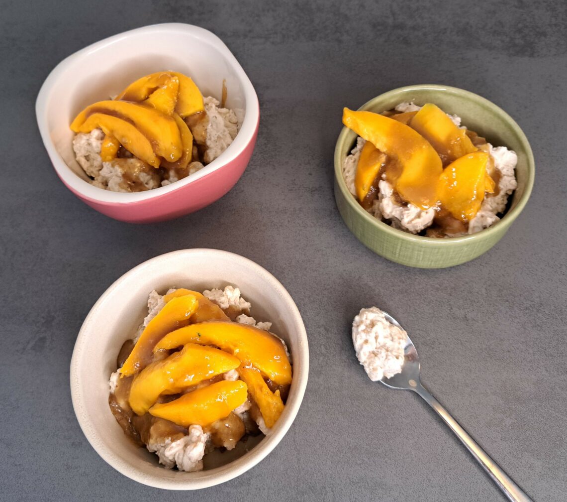 Kokosmilchreis mit Mango und Karamelsauce-rezept