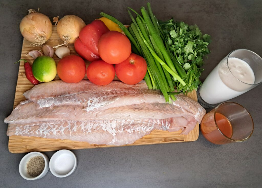 Moqueca Baiana – Brasilianischer Fischeintopf mit Kokosnussmilch - Zutaten