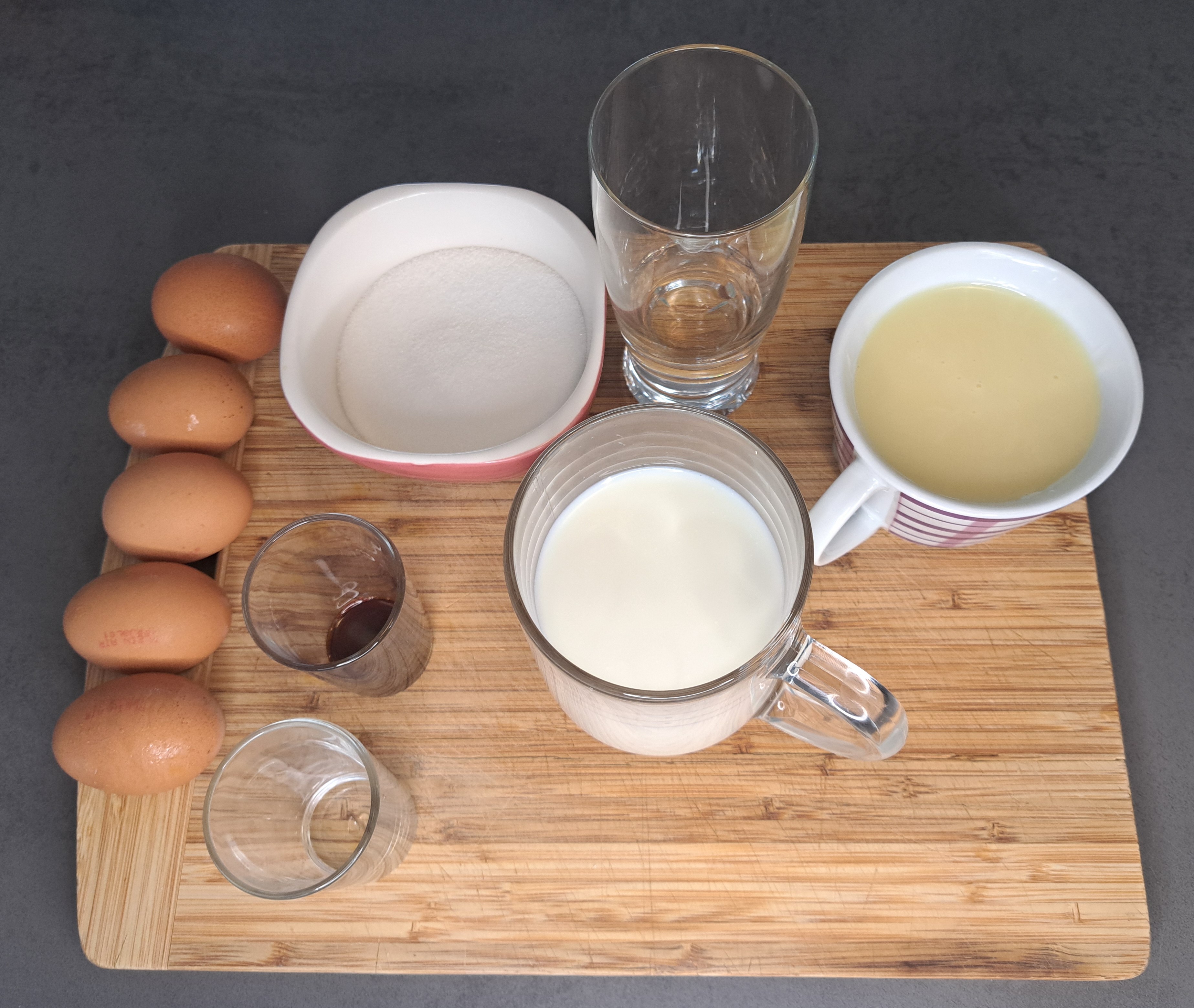 Quesillo – Venezolanischer Puddingkuchen mit Karamell - Zutaten