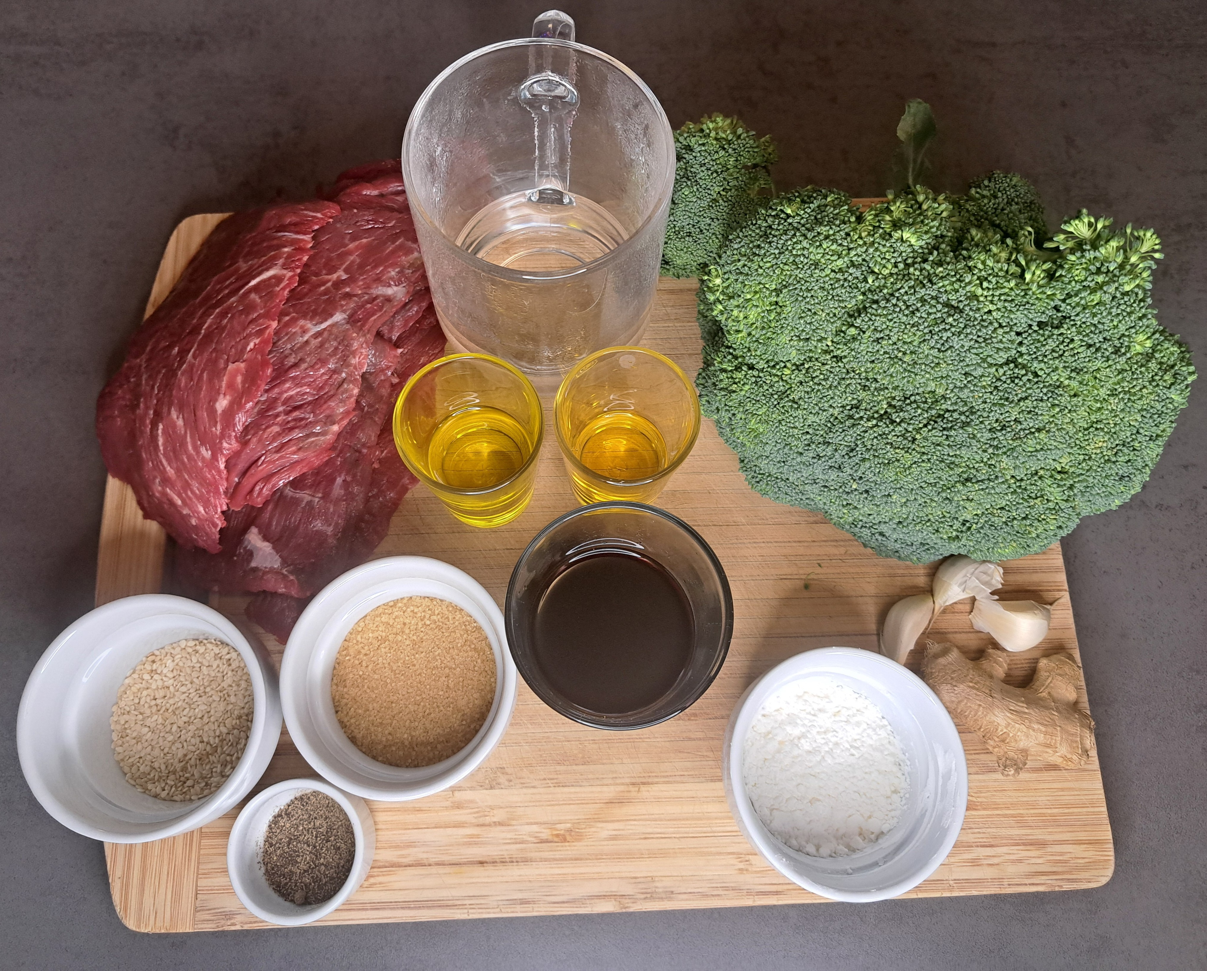 Beef and Broccoli – Rindfleisch-Brokkoli-Pfanne-Zutaten
